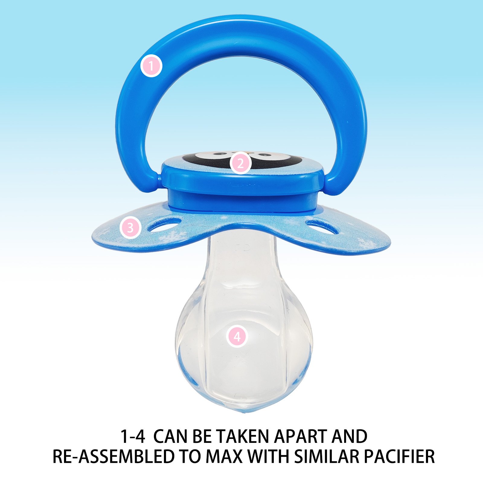 Winter Penguin3 adult pacifier