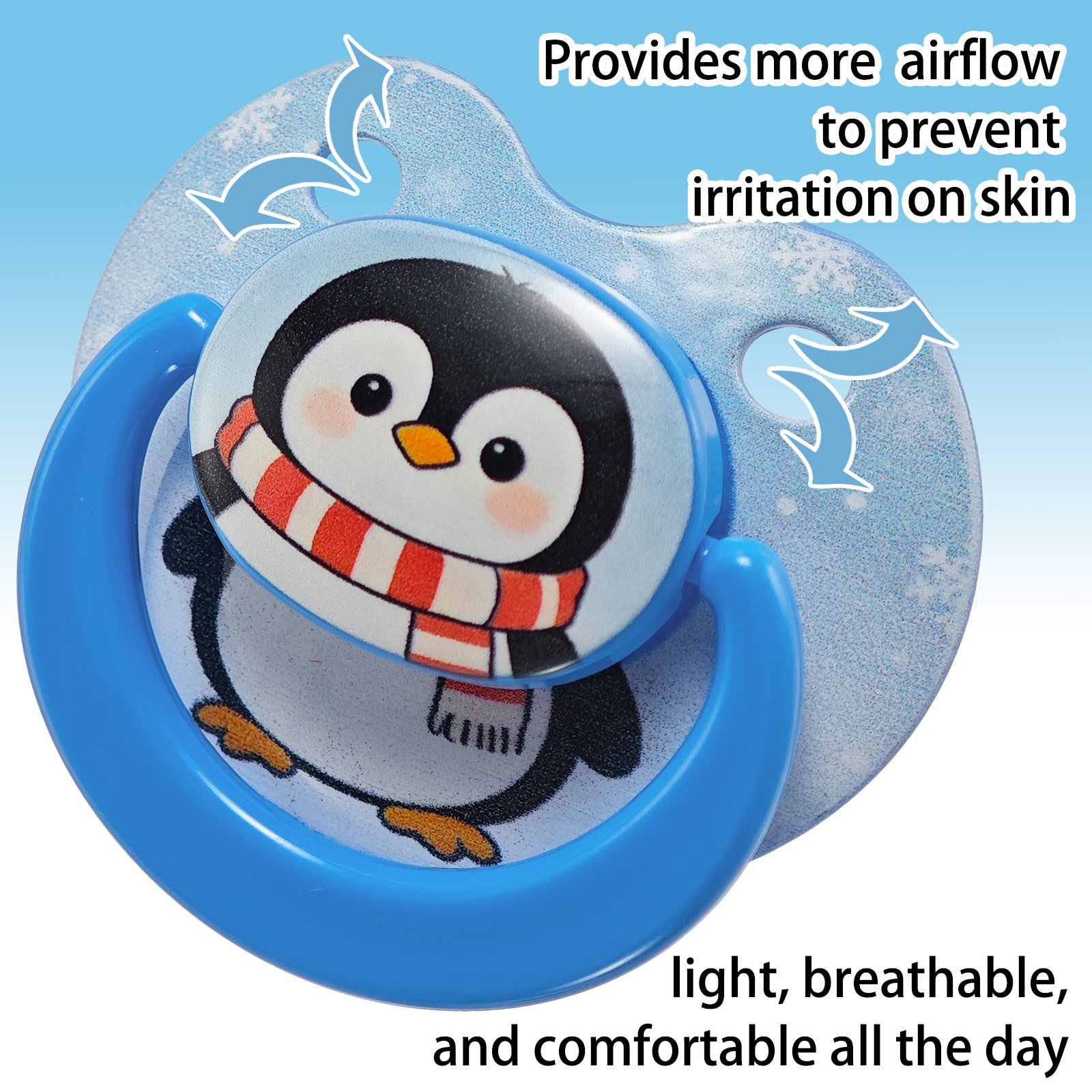 Winter Penguin6 adult pacifier