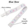 Blue Bow (5) Adult Pacifier Clip
