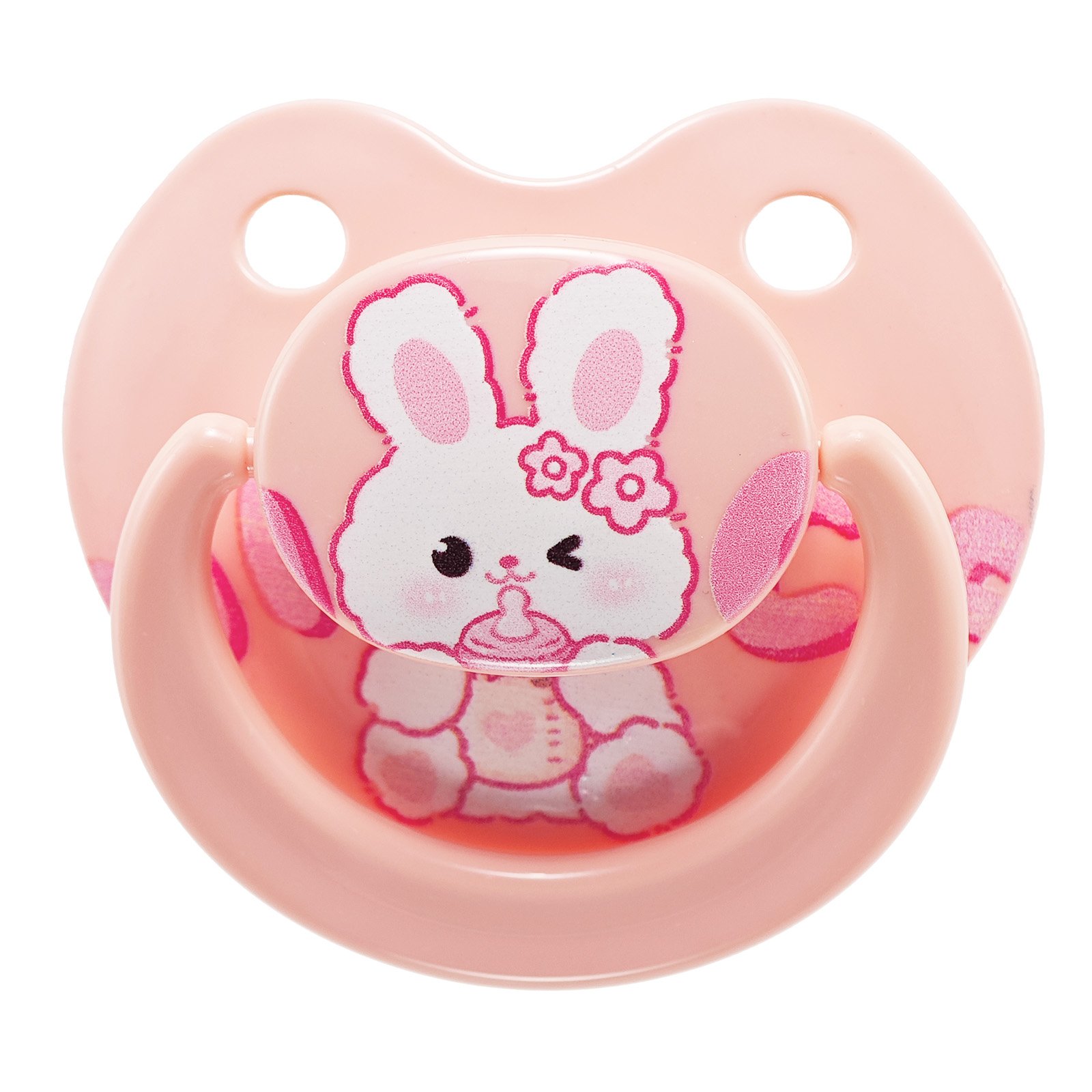 Cute Bunny and Baby Bottle (1) adult pacifier,ABDL pacifier, pacifier for adult baby roleplay