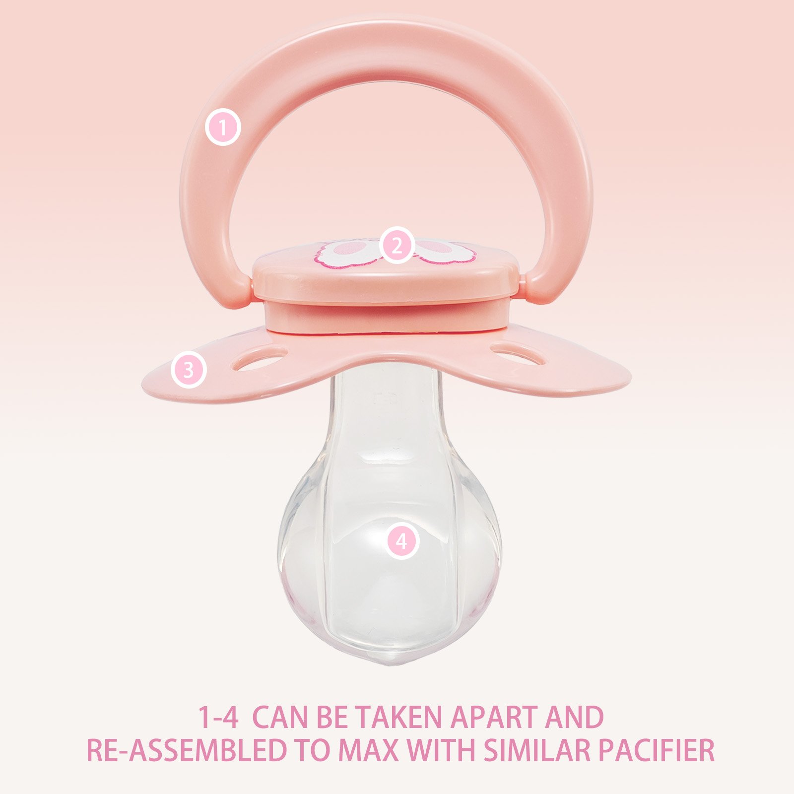 Cute Bunny and Baby Bottle (3) adult pacifier,ABDL pacifier, pacifier for adult baby roleplay