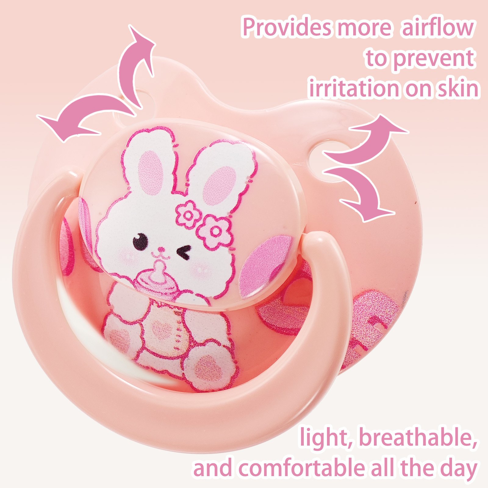 Cute Bunny and Baby Bottle (6) adult pacifier,ABDL pacifier, pacifier for adult baby roleplay
