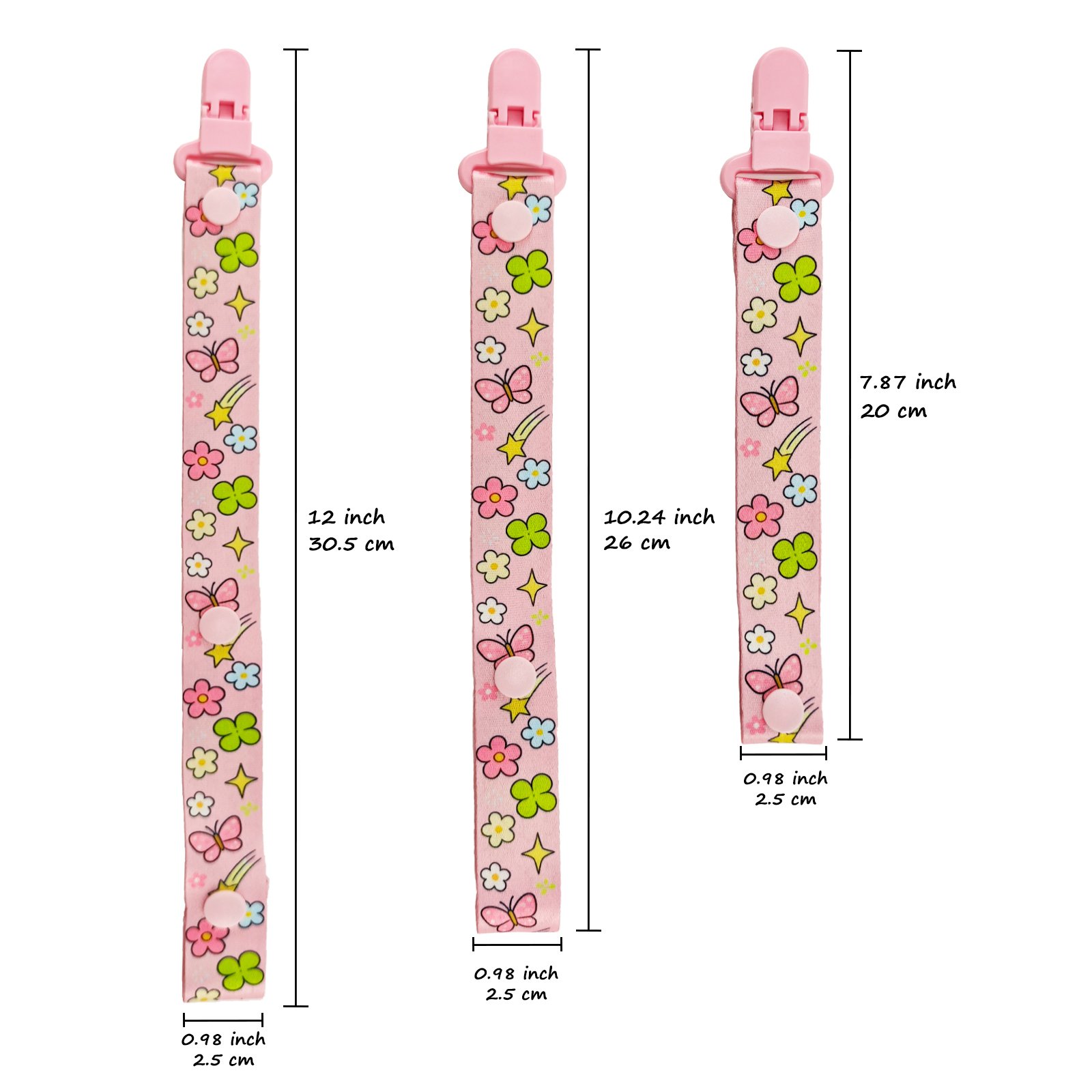 Pink Garden (6) Adult Pacifier Clip