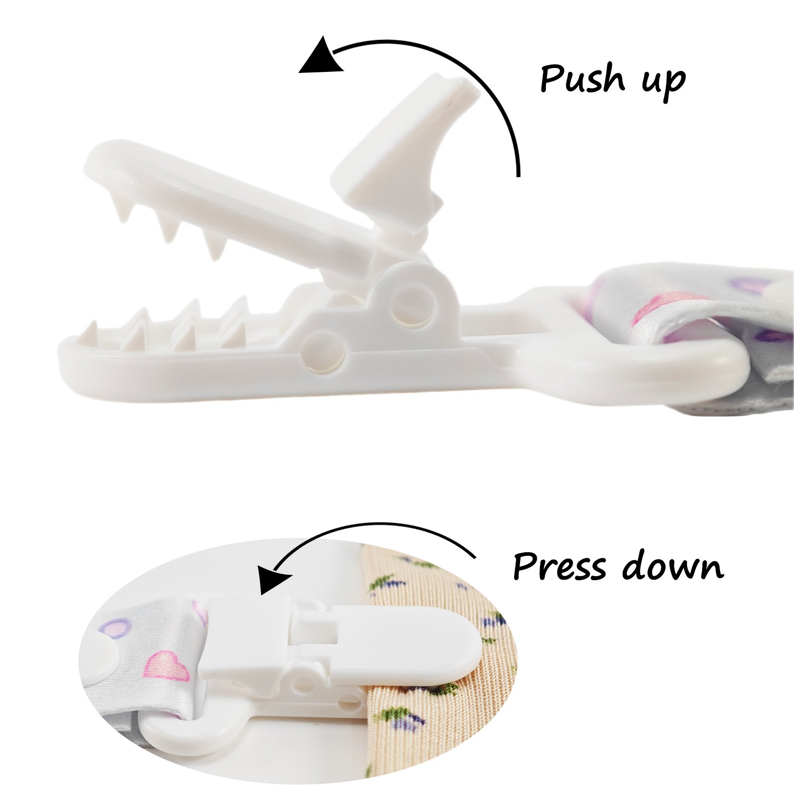 Purple Bow (4) Adult Pacifier Clip