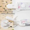 Purple Bow (6) Adult Pacifier Clip