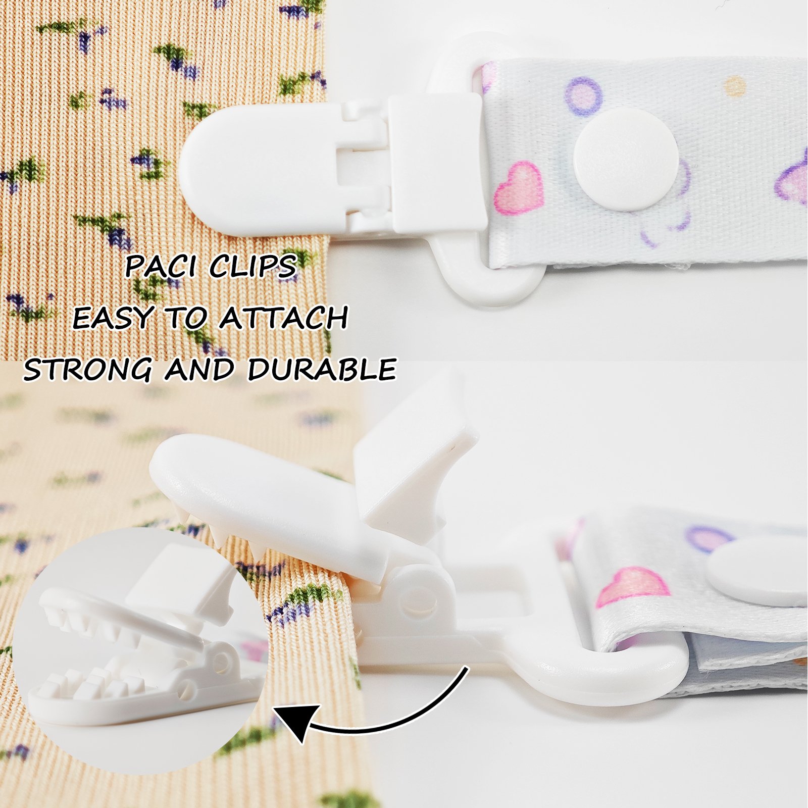 Purple Bow (6) Adult Pacifier Clip