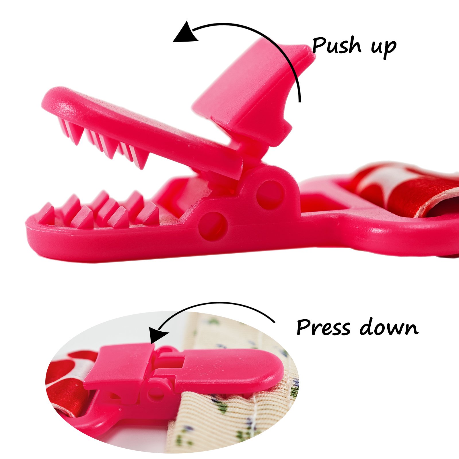 Red polka dots (3) Adult Pacifier Clip