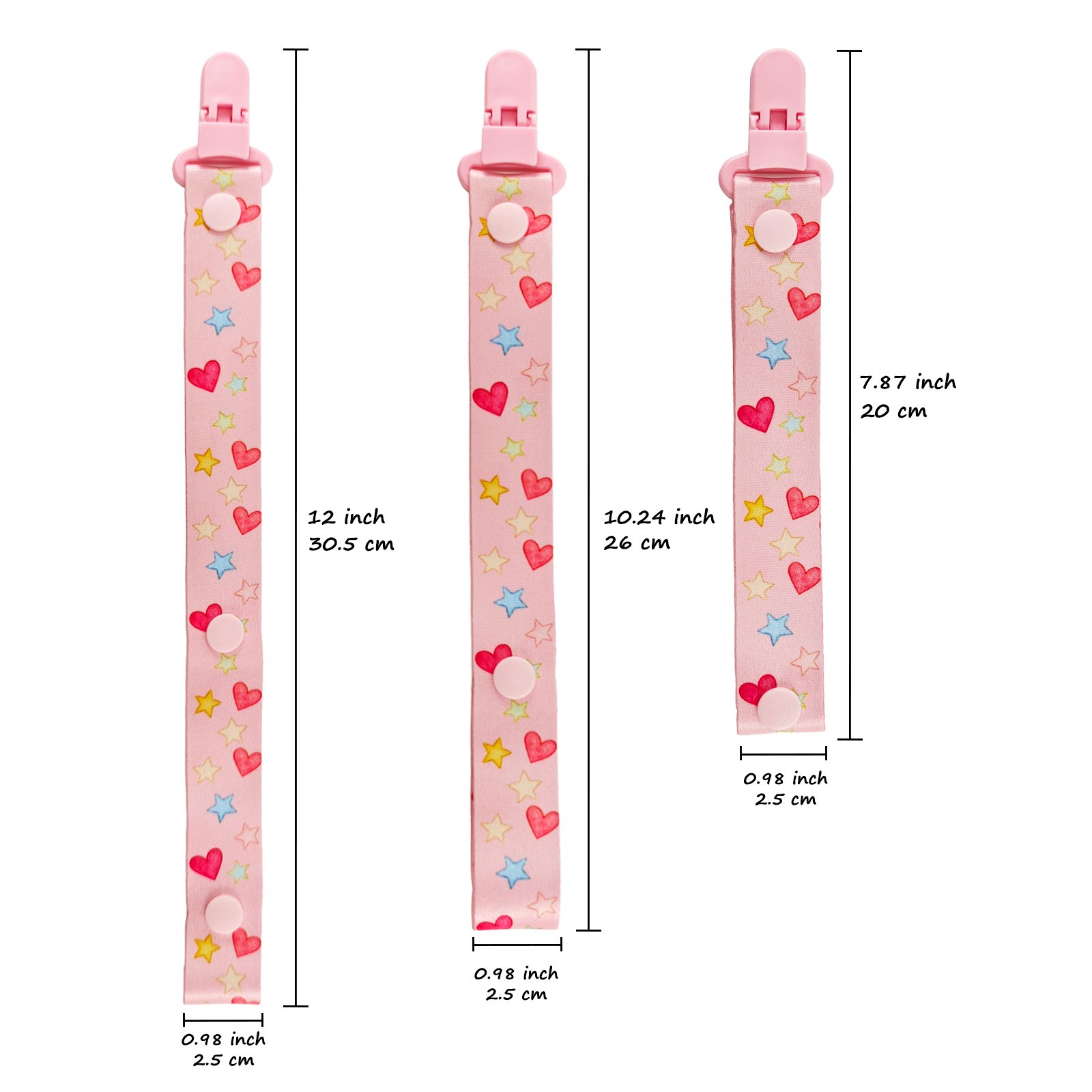Star Heart (6) Adult Pacifier Clip