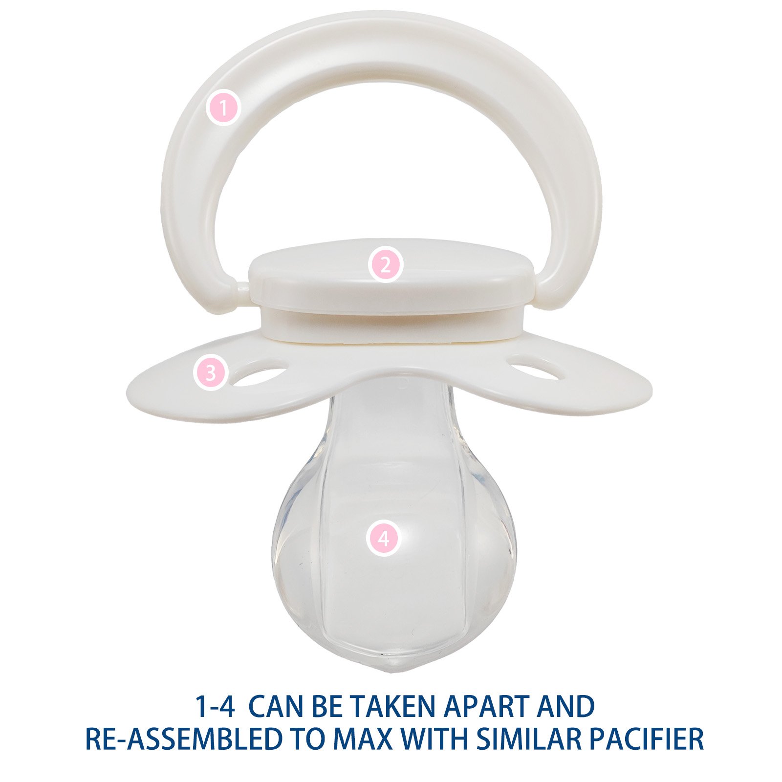 Dopamine Solid Color [White] – Adult Pacifier