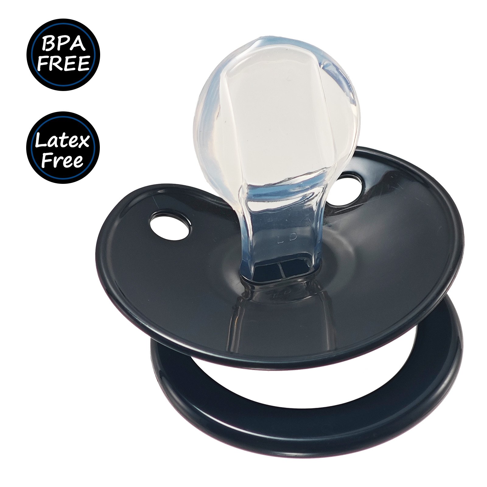 black (2) adult pacifier,ABDL pacifier, pacifier for adult baby roleplay