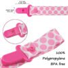 Pink polka dots3 Adult Pacifier Clip